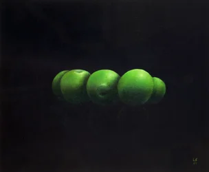 Fünf grüne Äpfel